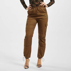 Missguided Twill Paperbag Waist Drawstring Cargo Pants